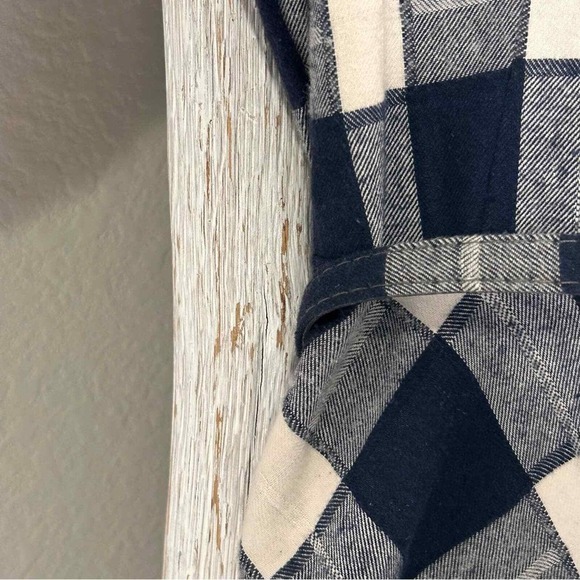 ANGL Plaid Midi Dress Shirtwaist 3/4 Sleeve Belted Small - Picture 6 of 9